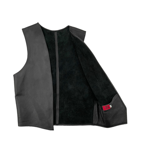 Leather Master Womens Classic Fit Sleeveless Vest Open Front Size XL Gray - Picture 2 of 8